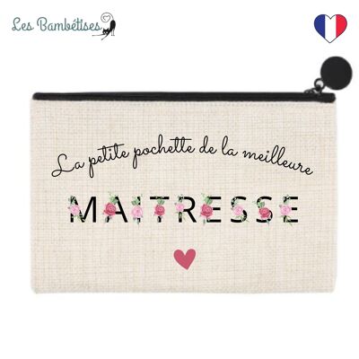 Pochette Maîtresse Lettres Fleuries