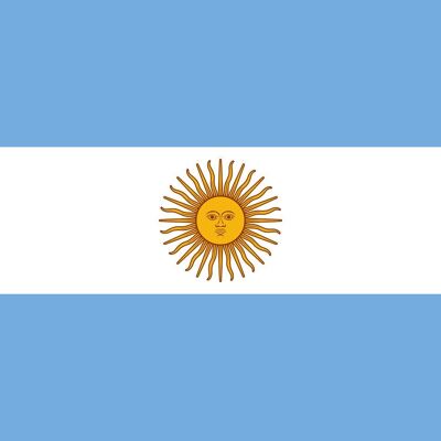 Bandera de País Argentina 90 x 150 cm - 100% poliéster