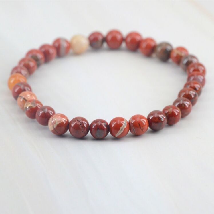 Bracelet jaspe rouge