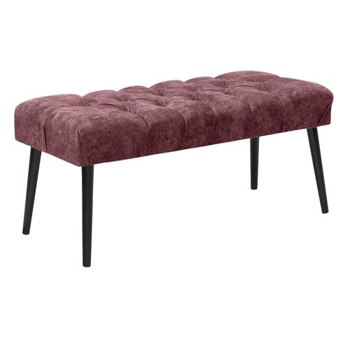 Bench Velvet CLARICE Purple 96x41x44cm