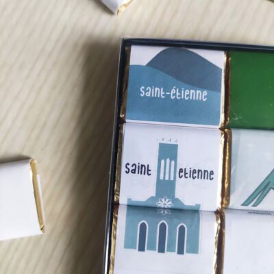 Saint-Etienne-Pralinen oder individuell auf Ihre Stadt abgestimmt