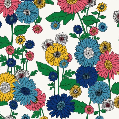 Retro Flowers Paper Napkins Designed by Bibi King-Harman