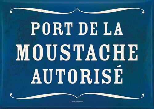 Carte postale - Port de la moustache autorisé.