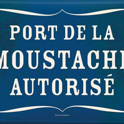 Carte postale - Port de la moustache autorisé.