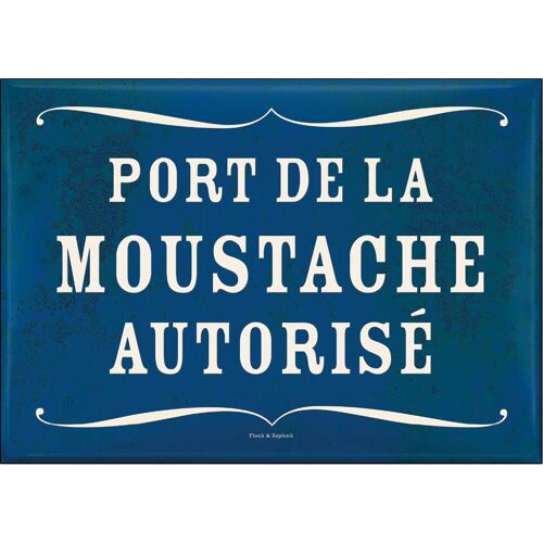 Carte postale - Port de la moustache autorisé.