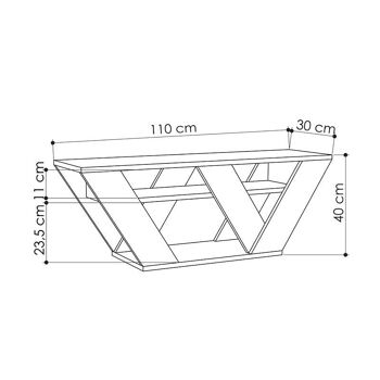 Meuble TV WOOL Chêne 4