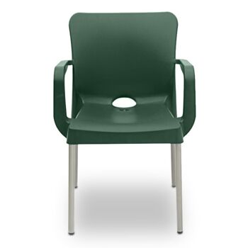 Fauteuil de jardin PARIS Vert Foncé 3