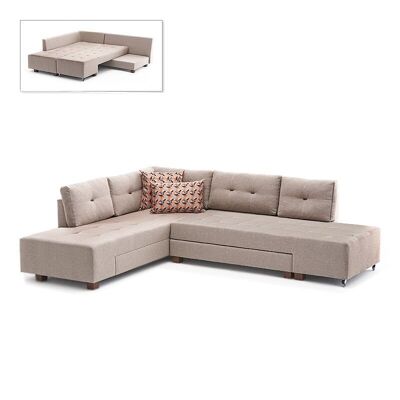 Left corner sofa EMILLE Cream 280x206x85cm