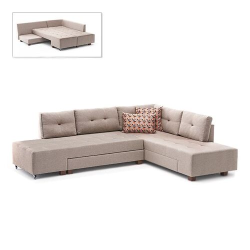 Right corner Sofa EMILLE Cream 280x206x85cm