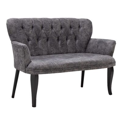 Sofa ANTOANETTE 2 seats Grey 127x60x81cm