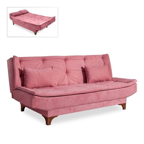Sofa-Bed ANITA 3 seater Pink