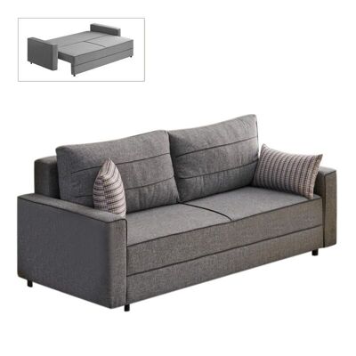 Sofa/Bed LANA three - seater Gray 215x90x88cm