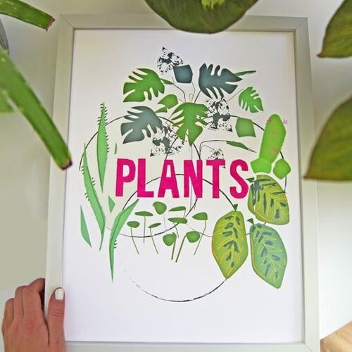 Houseplant Art Print - Framed Medium