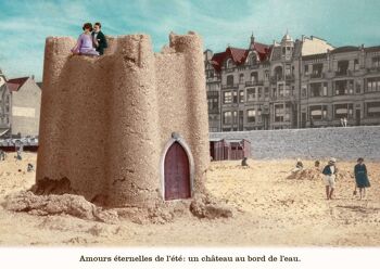 Carte postale - Amours éternelles de l'été: un château au bord de l'eau. 1