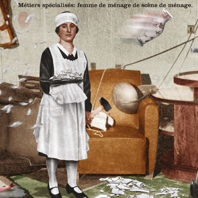 Postkarte - Handwerksberufe: Haushälterin aus der Housekeeping-Szene.
