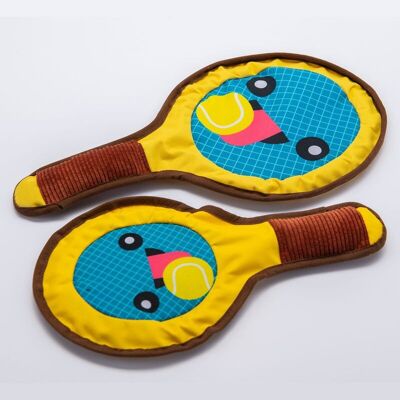 WufWuf Wimbledog Racket Squeaky Tough Peluche Corda Giocattolo