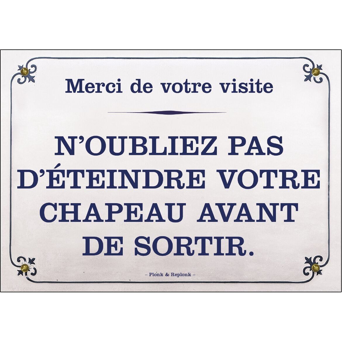 Cartolina - Non dimenticare di spegnere il cappello!