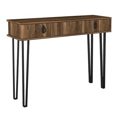 Table console GARNI Noyer 120x35,5x90cm