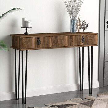 Table console GARNI Noyer 120x35,5x90cm 2