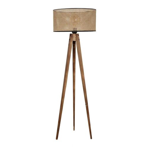 Floor Light MISTIQUE Wood/rattan Walnut - Natural