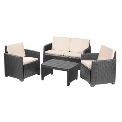 Garden Lounge Set CALGARI 4 pieces Anthracite