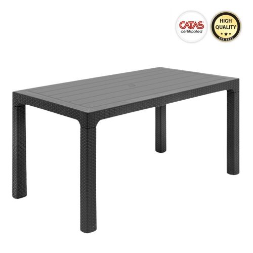 Garden Table INGE Anthracite 150x90x75cm