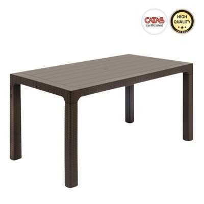 Garden Table INGE Brown 150x90x75cm
