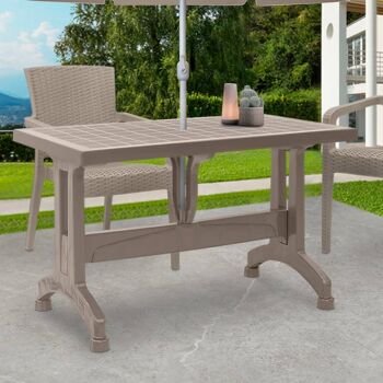 Table de jardin NARUTO Cappuccino 140x80x73cm 2