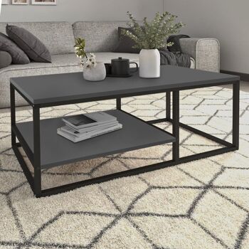 Table basse SPACE Anthracite 106x50x42cm 2