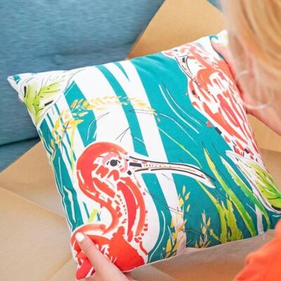 Scarlet Ibis Cushion