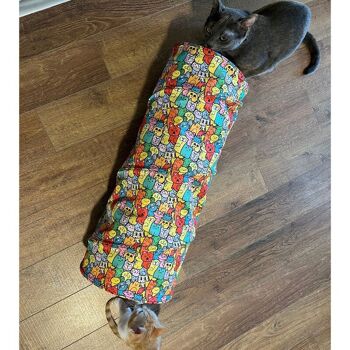 Tunnel pour chat en tissu ludique MyMeow, 64 cm 11