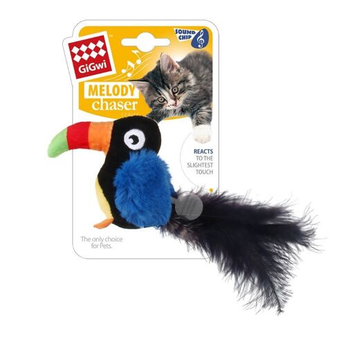 WufWuf&GiGwi Toucan Melody Chaser Interactive Plush Cat Toy
