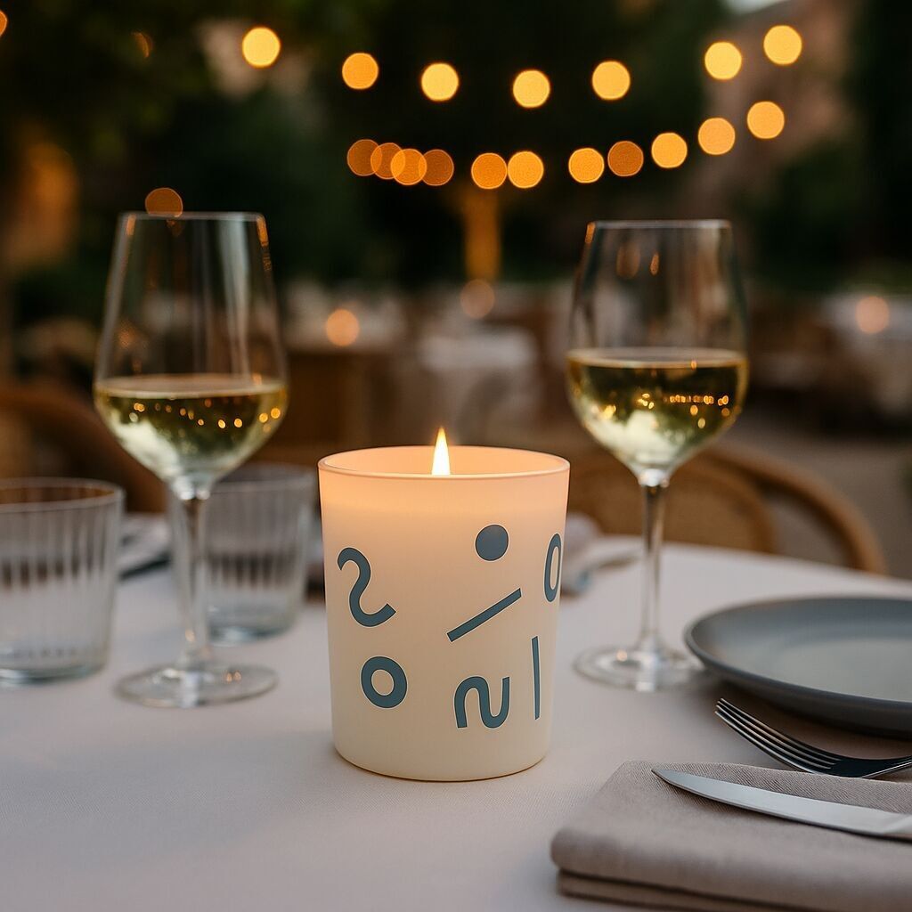 Candela profumata all'Abete - Forme geometriche