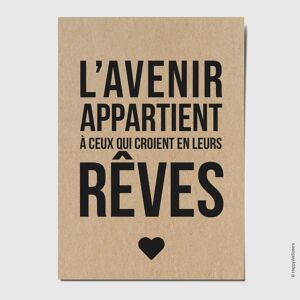 Carte postale citation "L'avenir appartient..."