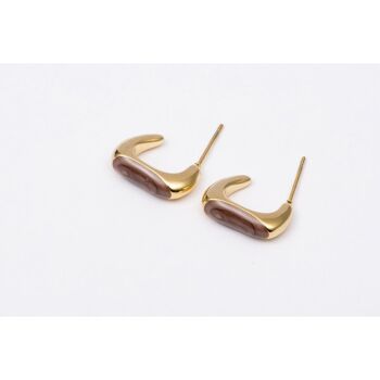 Boucles d'oreilles acier inoxydable OR - E60188115550