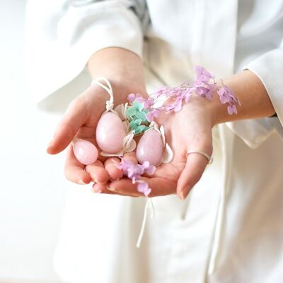 Yoni Eggs in Rose Quartz Assortment of 3