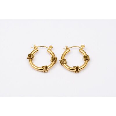 Earrings stainless steel GOLD - E60148100450