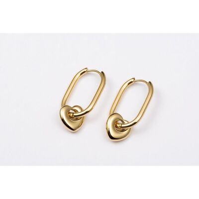 Earrings stainless steel GOLD - E60196100399