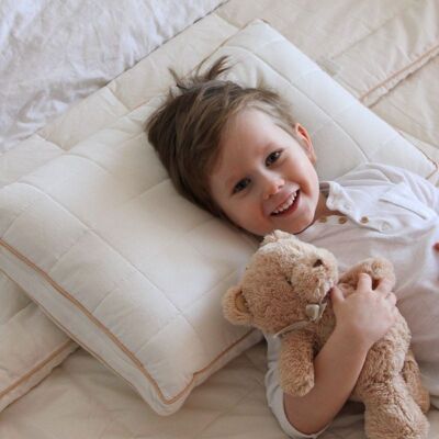 IL MIO PRIMO CUSCINO: Cuscino per bambini in fibra di bambù naturale al 100%.