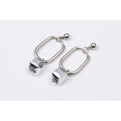 Earrings stainless steel SILVER - E60283070399