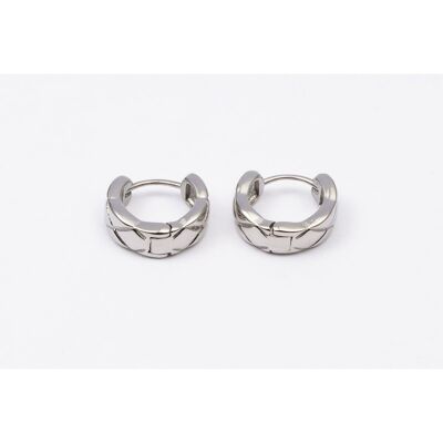 Earrings stainless steel SILVER - E60287110499