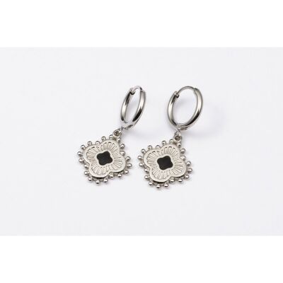 Earrings stainless steel SILVER - E60259080499