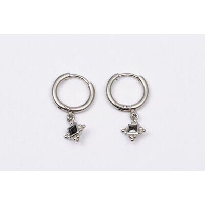 Earrings stainless steel SILVER - E60273120450