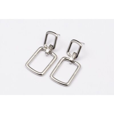 Pendientes acero inoxidable PLATA - E60057080450