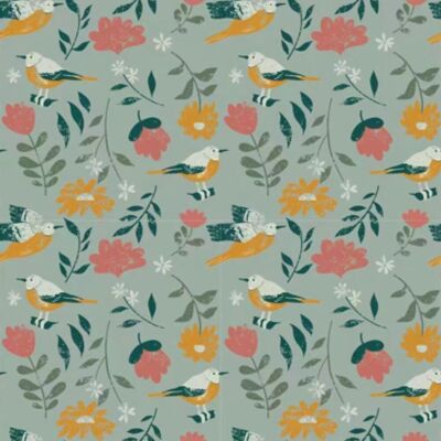 Birds and Flowers Paper Napkins Designed by Katie Harrison
