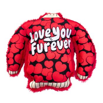 WufWuf Love You Furever Pull en peluche couineur pour chien Taille L 1