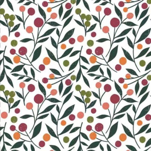 Leaves and Berries Paper Napkins Designed by Katie Harrison