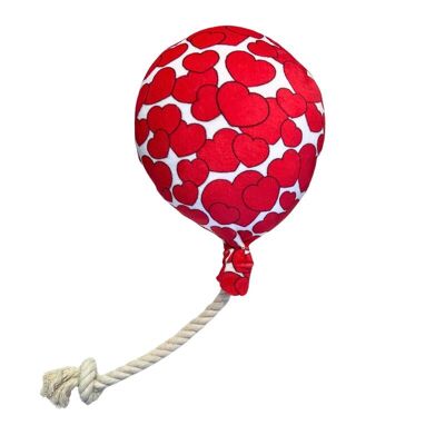 WufWuf L'amore è nell'aria, peluche a forma di palloncino, increspato, giocattolo per cani in corda