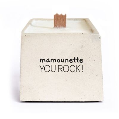 Muttertagskerze – Mamounette You Rock!