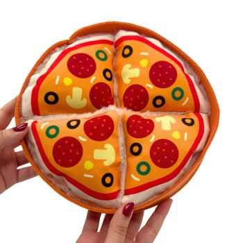 WufWuf Pupperroni Pizza Jouet interactif en peluche pour chien 6